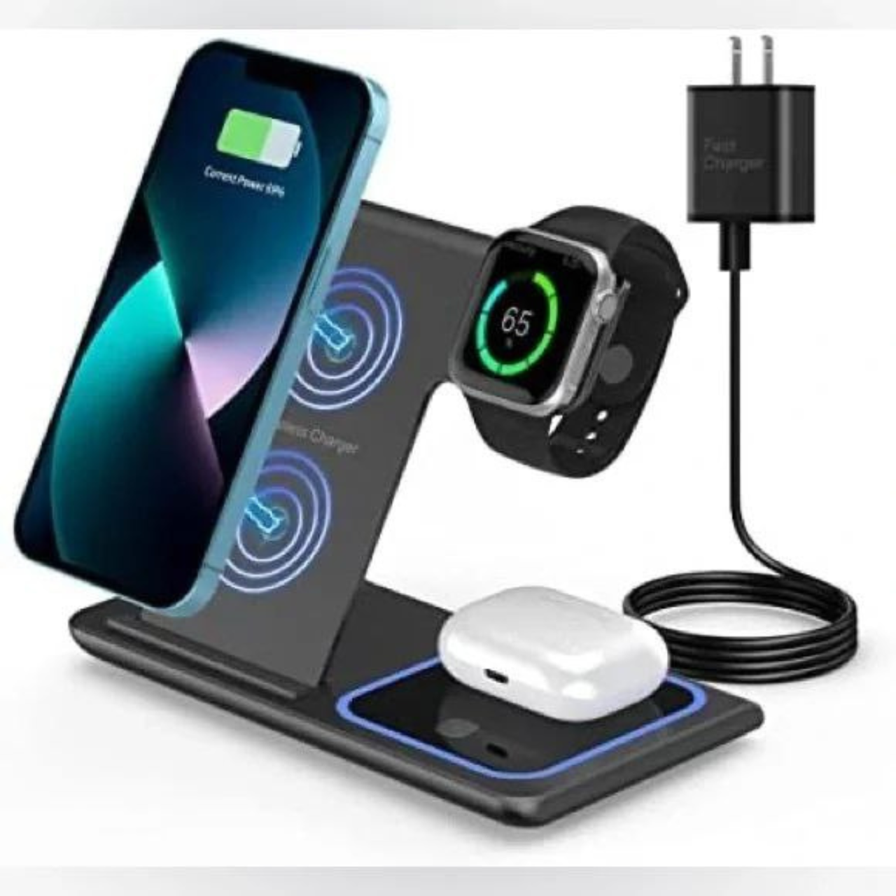 3-in-1 Wireless Charging Station – Compatible with iPhone | "One Charger. Three Devices. Zero Hassle."