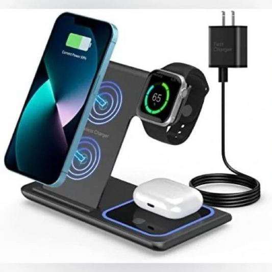 3-in-1 Wireless Charging Station – Compatible with iPhone | "One Charger. Three Devices. Zero Hassle."