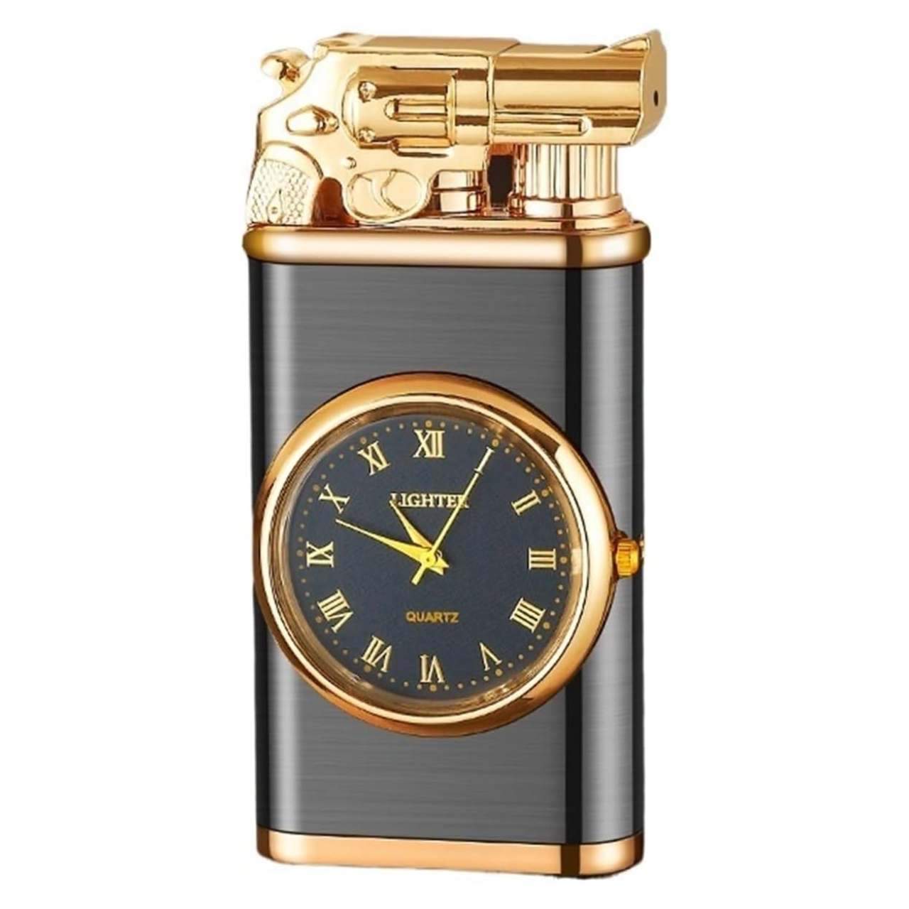 Golden Watch Pocket Size Jet Flame Lighter | Pocket Watch Pocket Lighter