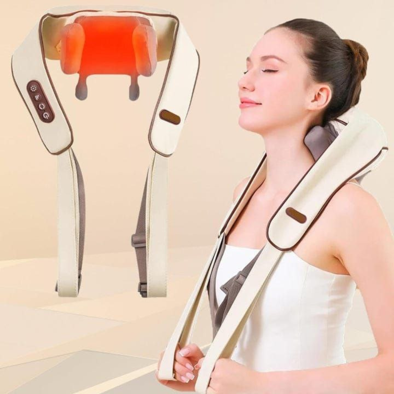 Shoulder & Neck Massager | Hands-free relaxation Experience | Cordless Neck Massager Relaxing Deep Tissue | Wearable Neck and Shoulder Massager for Neck, Back