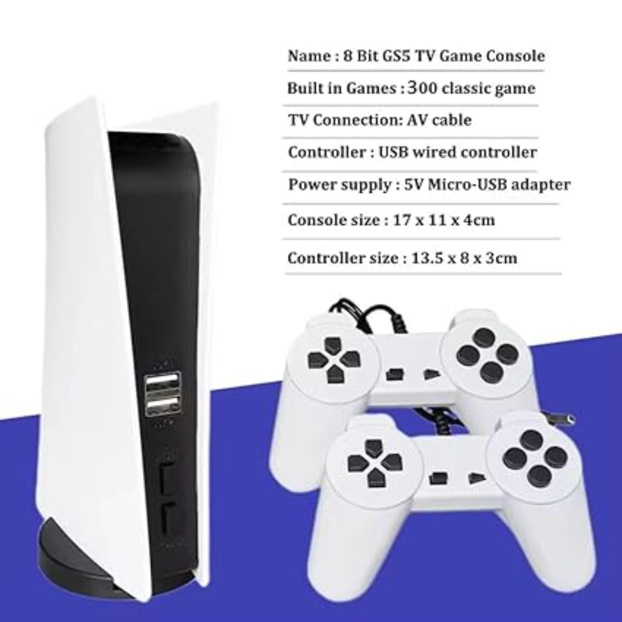 GS-5 pro game station | Classic Games Retro Av Output TV Gaming Console For Child, Plug & Play Retro TV Games