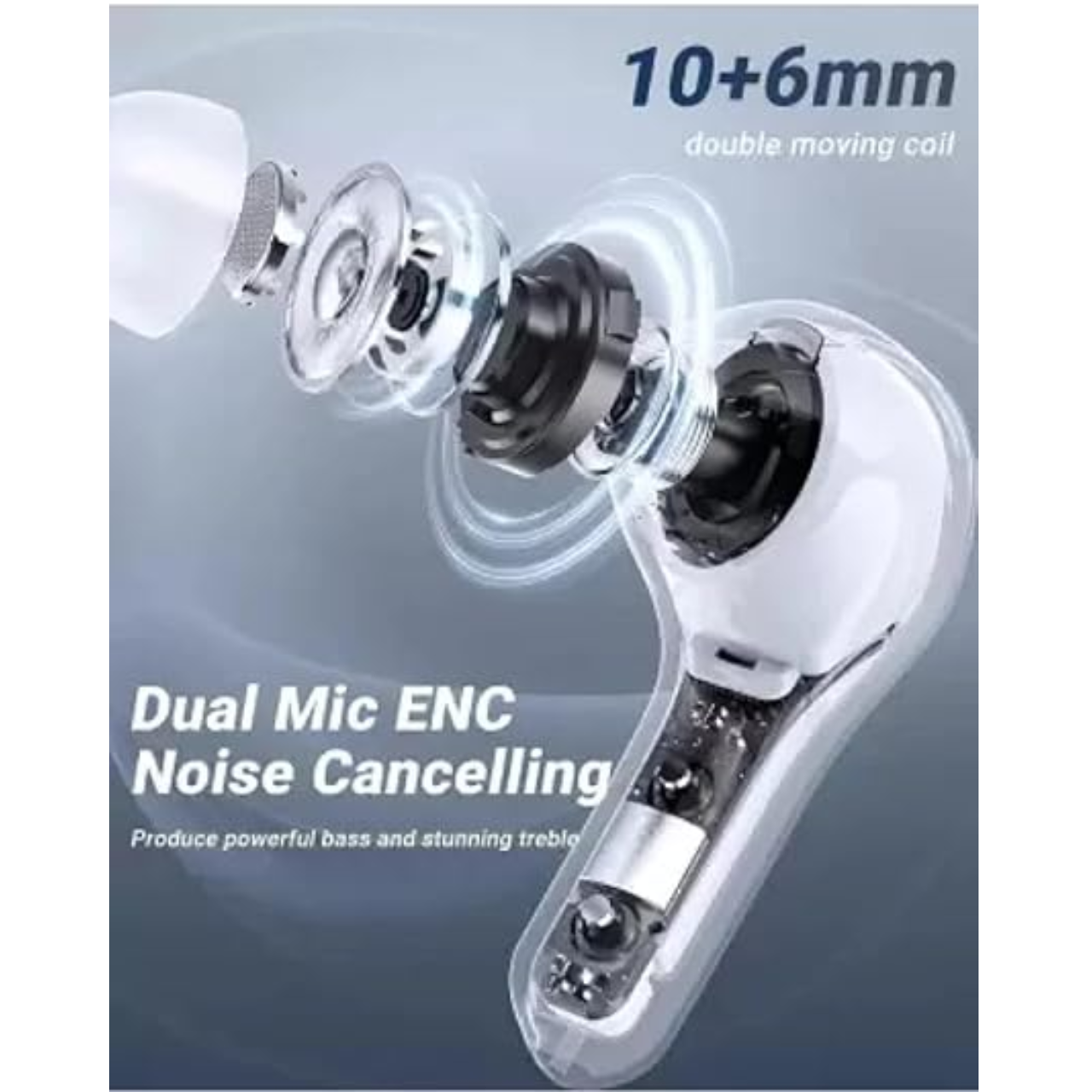 Led UltraPods | Wireless Bluetooth Earbuds with Digital Display, Transparent Design