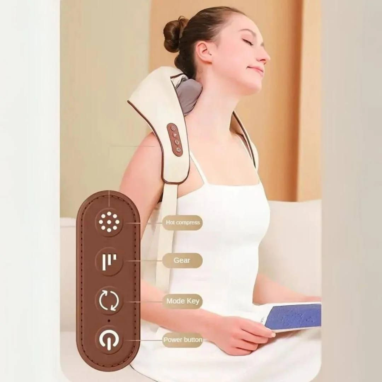 Shoulder & Neck Massager | Hands-free relaxation Experience | Cordless Neck Massager Relaxing Deep Tissue | Wearable Neck and Shoulder Massager for Neck, Back