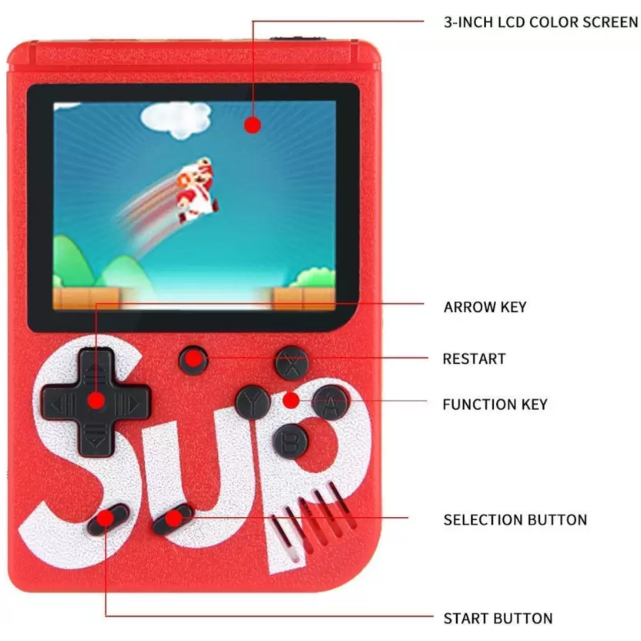 SUP GAME 400 in 1 Retro Game Box Console | Handheld Video Game Box with LED Screen – Portable Retro Gaming