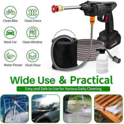 Portable Electric Pressure Washer Gun for Cars, Gardens, and Cleaning