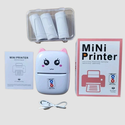 Mini Portable Pocket Printer | Portable Mini Inkless Photo Printer | Compact Thermal Printer for Instant Photos (Multicolor) | Lightweight Inkless Thermal Printer | Portable Printer | Inkless Small Wireless