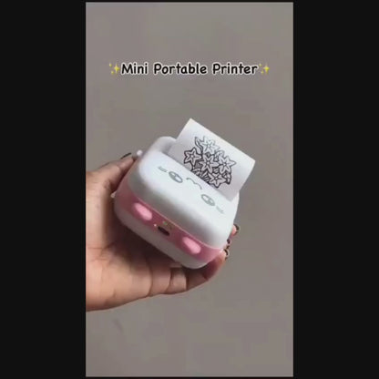 Mini Portable Pocket Printer | Portable Mini Inkless Photo Printer | Compact Thermal Printer for Instant Photos (Multicolor) | Lightweight Inkless Thermal Printer | Portable Printer | Inkless Small Wireless