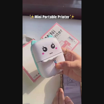 Mini Portable Pocket Printer | Portable Mini Inkless Photo Printer | Compact Thermal Printer for Instant Photos (Multicolor) | Lightweight Inkless Thermal Printer | Portable Printer | Inkless Small Wireless